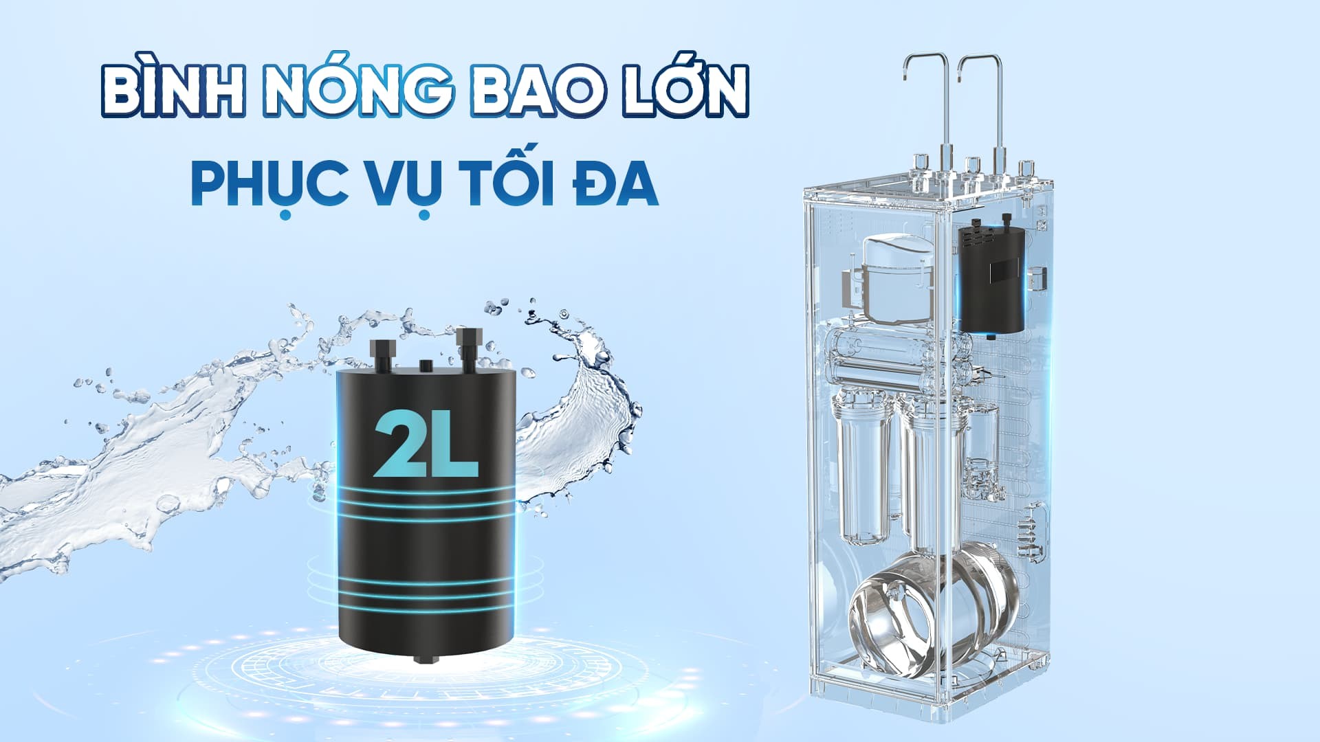 Máy lọc nước nóng nguội Karofi KAH-D10