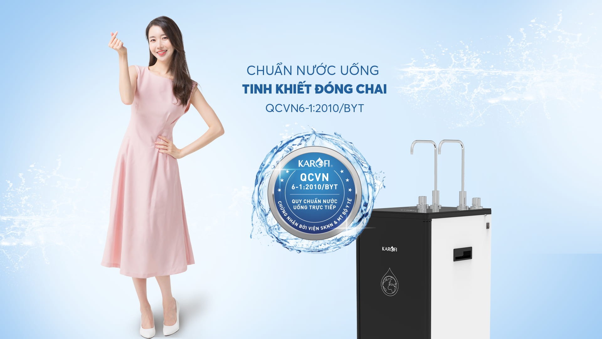 Máy lọc nước nóng nguội Karofi KAH-D10