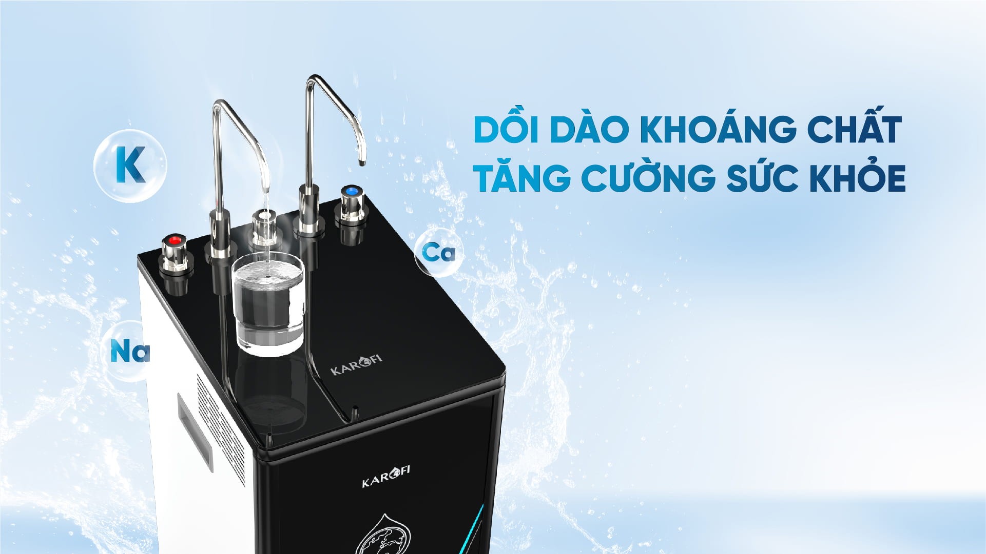 Máy lọc nước nóng lạnh nguội Karofi KAD-D528