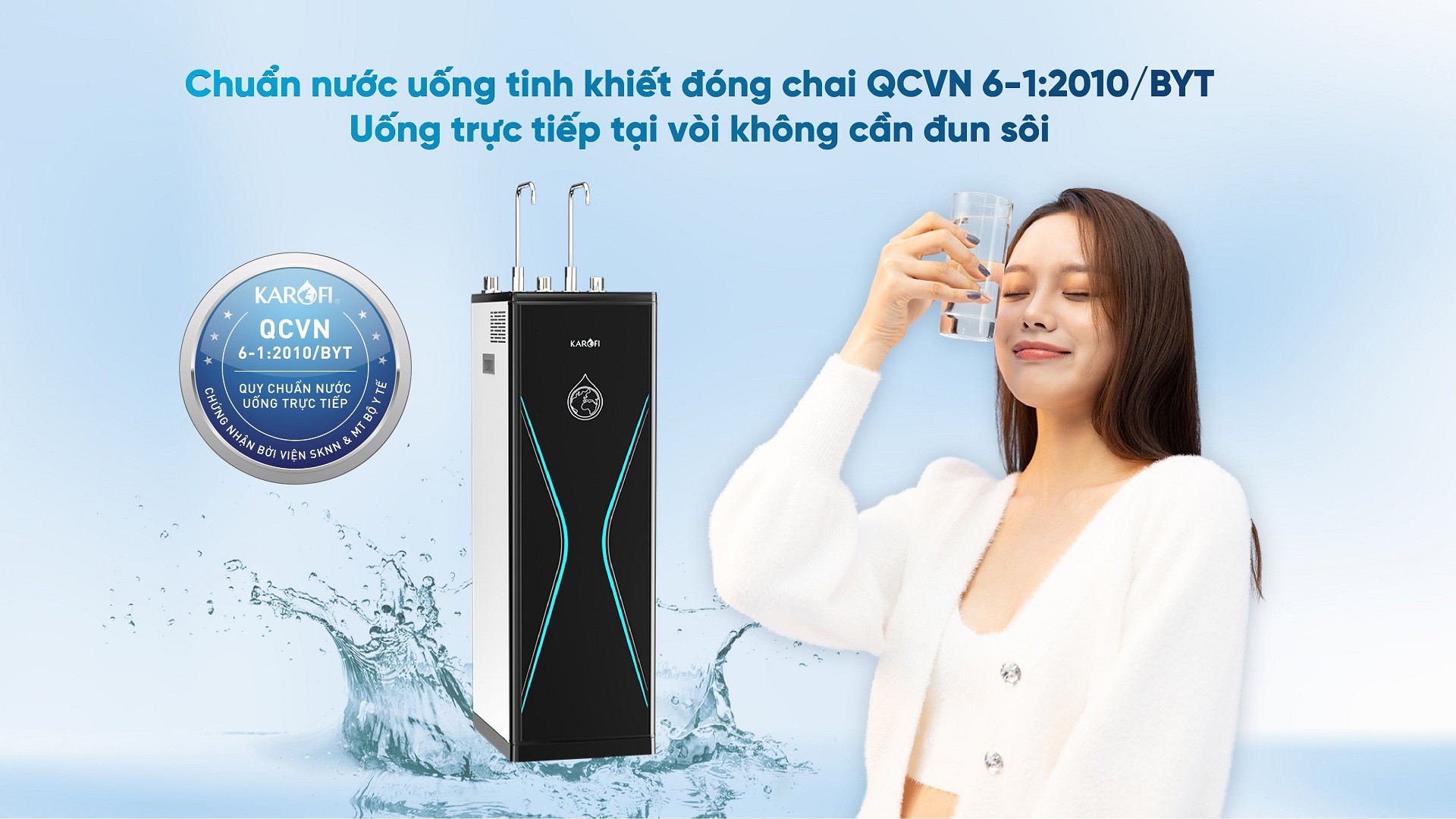 Máy lọc nước nóng lạnh nguội Karofi KAD-D528