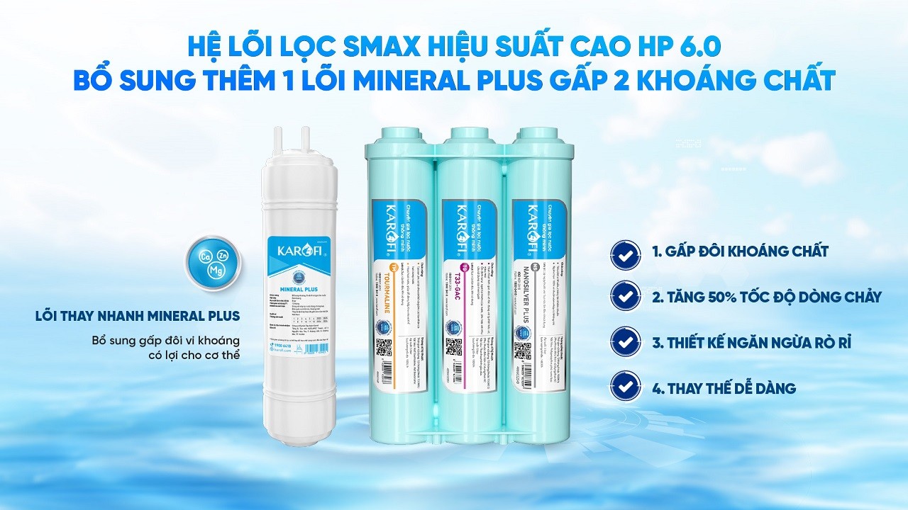 Máy lọc nước nóng lạnh nguội Karofi KAD-D66S