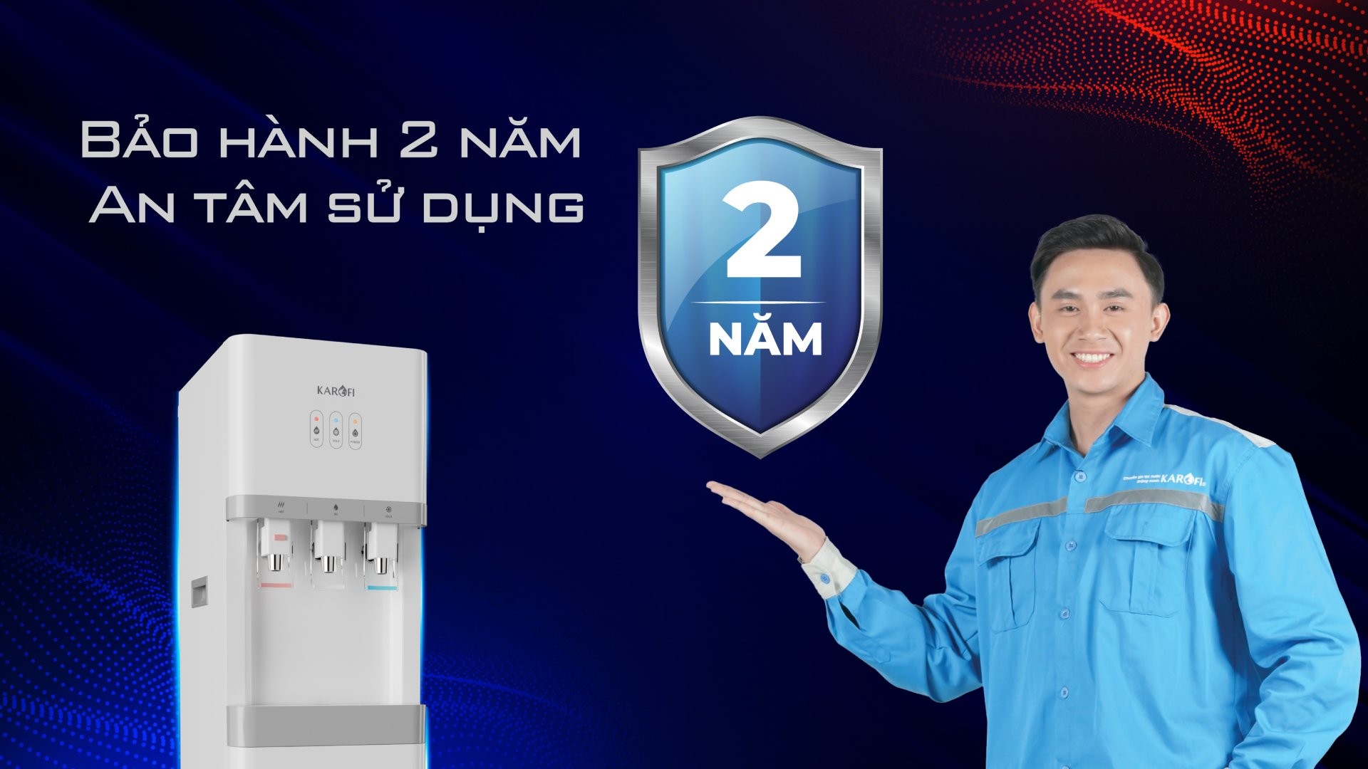 Máy lọc nước nóng lạnh Karofi HCV-208RO