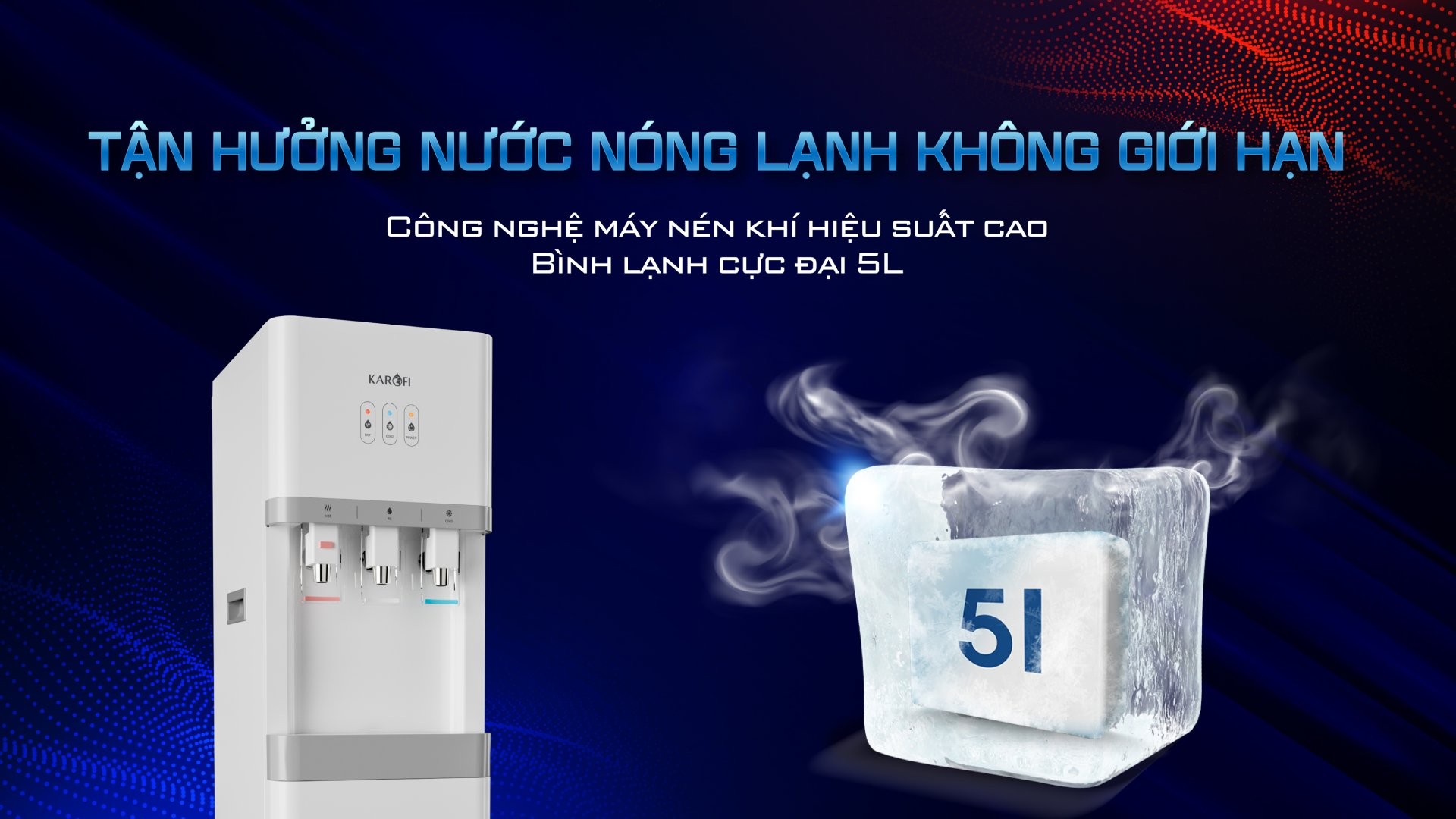 Máy lọc nước nóng lạnh Karofi HCV-208RO