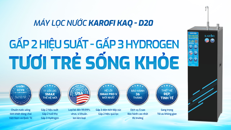 Máy lọc nước RO Karofi KAQ-D20