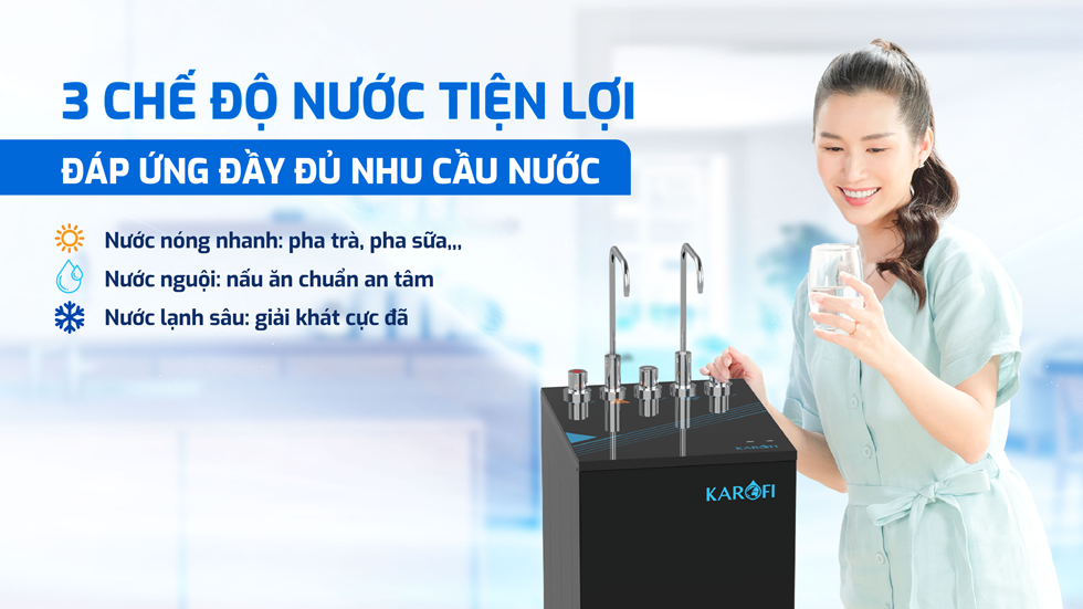 Máy lọc nước nóng lạnh nguội Karofi KAD-L68