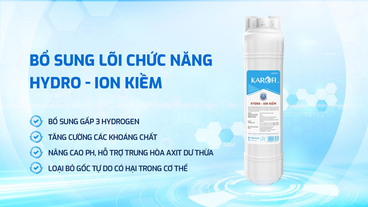 Máy lọc nước Hydro- ion kiềm Karofi KAE-S86