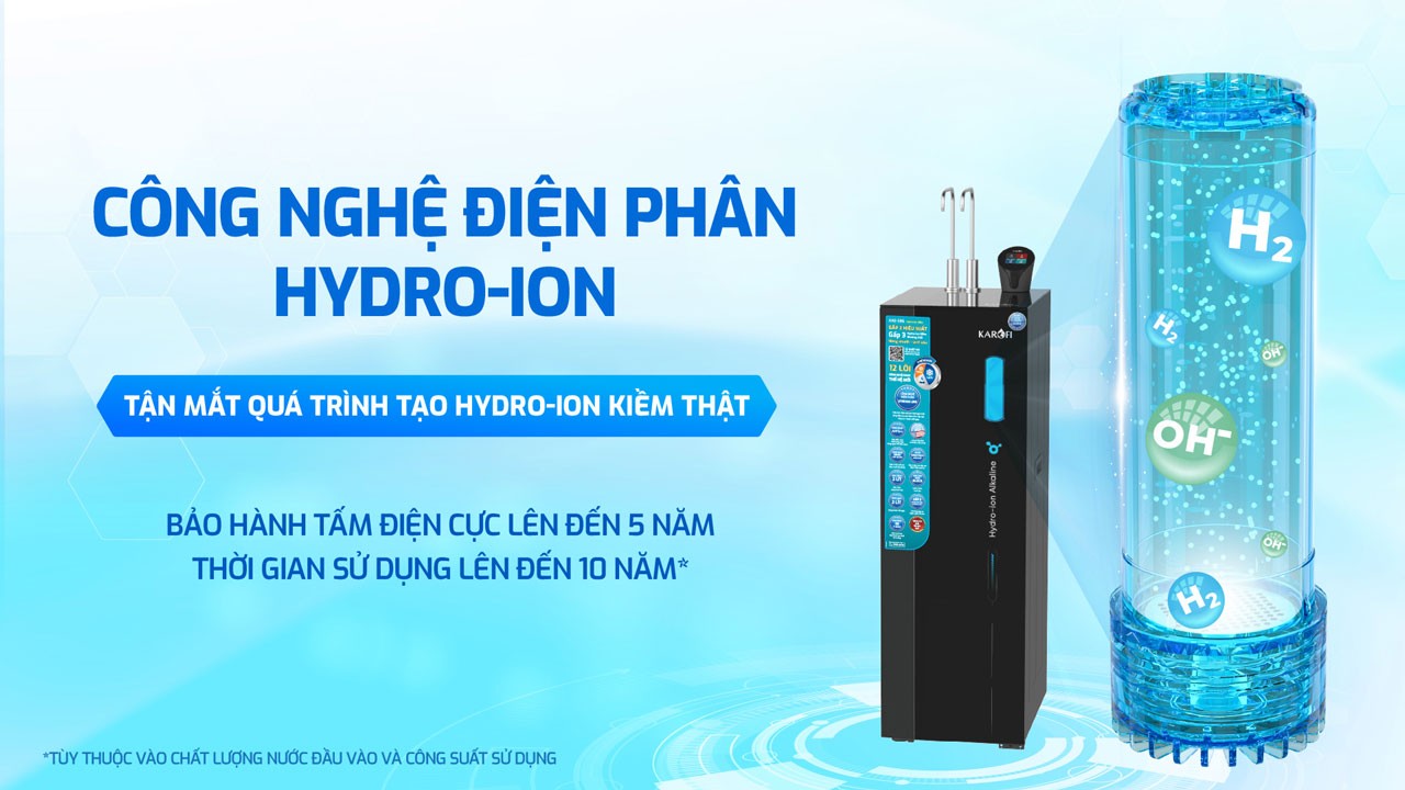 Máy lọc nước Hydro- ion kiềm Karofi KAE-S86