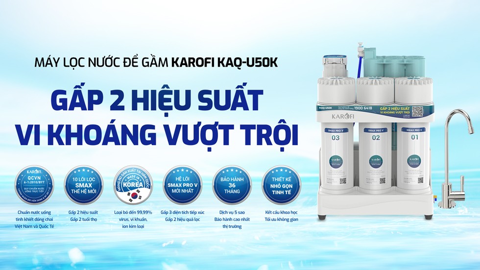 Máy lọc nước Karofi KAQ-U50K